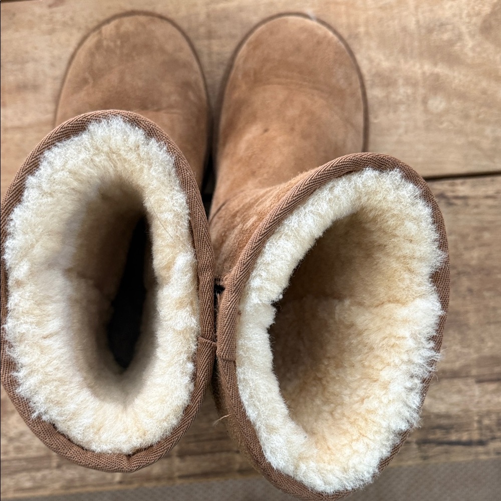 UGG Tan Kids Boots with Cream Lining